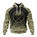 Hoodie NHL Buffalo Sabres Special Camo Design For Veterans Day St2302