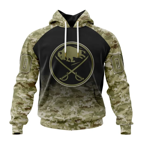 Hoodie NHL Buffalo Sabres Special Camo Design For Veterans Day St2302