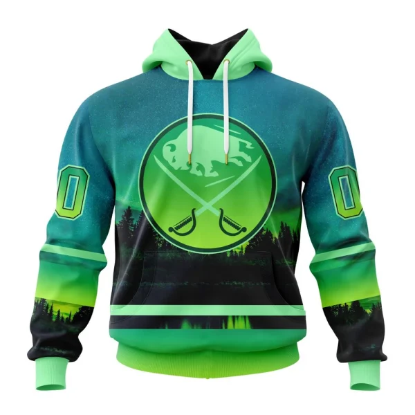 Hoodie NHL Buffalo Sabres Special Northern Lights Design St2302