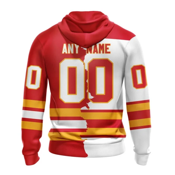 Hoodie NHL Calgary Flames Personalize Home Mix Away Kits - Image 2