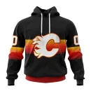Hoodie NHL Calgary Flames Special Black And Gradient Design St2301
