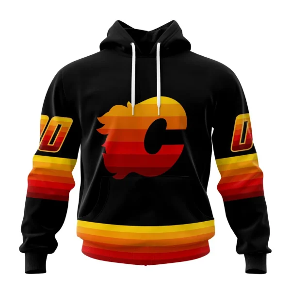 Hoodie NHL Calgary Flames Special Blackout Design St2401