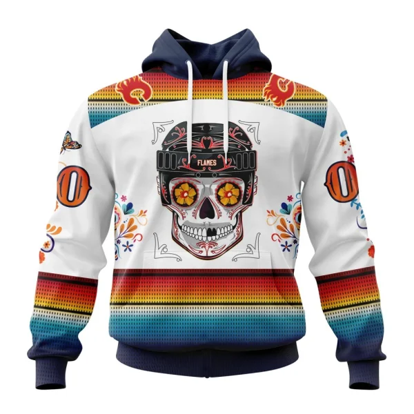 Hoodie NHL Calgary Flames Special Design For Dia De Los Muertos St2301