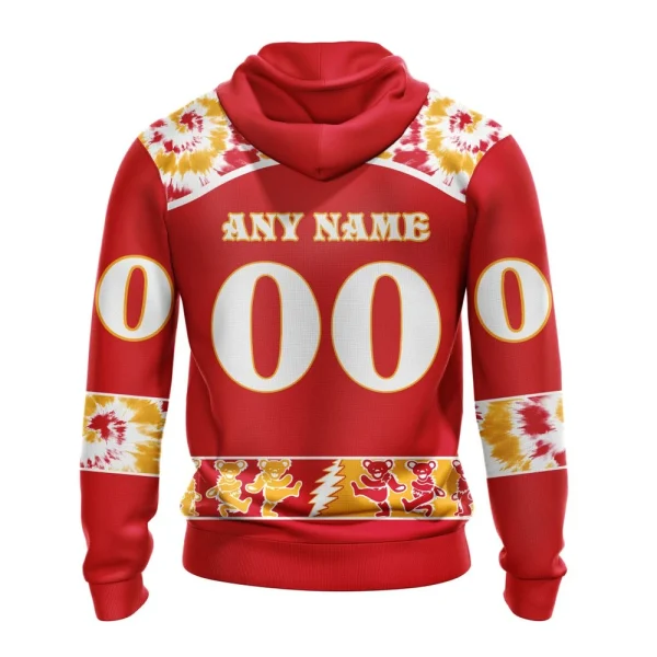 Hoodie NHL Calgary Flames Special Grateful Dead Design St2301 - Image 2