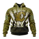 Hoodie NHL Calgary Flames Special Military Camo Kits For Veterans Day And Rememberance Day St2201