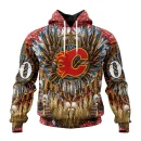 Hoodie NHL Calgary Flames Special Native Costume Design St2201