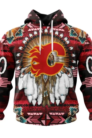 Hoodie NHL Calgary Flames Special Native Costume Design St2202