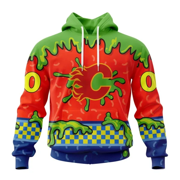 Hoodie NHL Calgary Flames Special Nickelodeon Design St2301