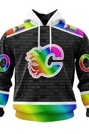 Hoodie NHL Calgary Flames Special Pride Design Hockey Is For Everyone