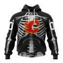 Hoodie NHL Calgary Flames Special Skeleton Costume For Halloween St2301