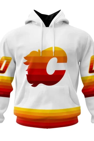 Hoodie NHL Calgary Flames Special Whiteout Design St2401