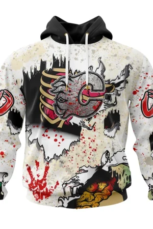 Hoodie NHL Calgary Flames Special Zombie Style For Halloween St2304