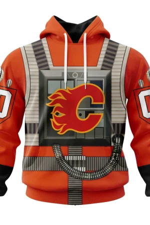 Hoodie NHL Calgary Flames Star Wars Rebel Pilot Design St2201