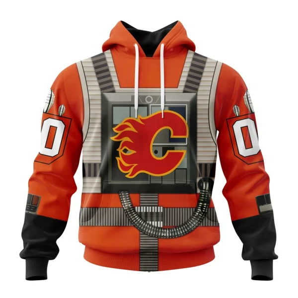 Hoodie NHL Calgary Flames Star Wars Rebel Pilot Design St2201