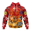 Hoodie NHL Calgary Flames X Hawaii Specialized Design For Hawaiia V0122