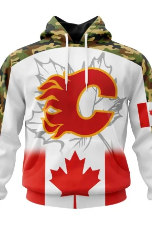 Hoodie NHL Calgary Flames, Specialized Design With Our Canada Flag