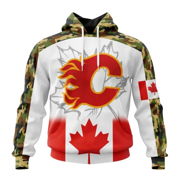 Hoodie NHL Calgary Flames, Specialized Design With Our Canada Flag