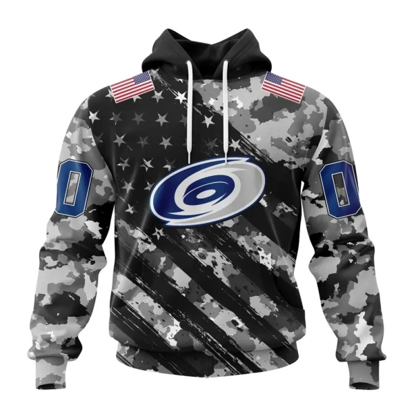 Hoodie NHL Carolina Hurricanes Special Camo Military Design St2301