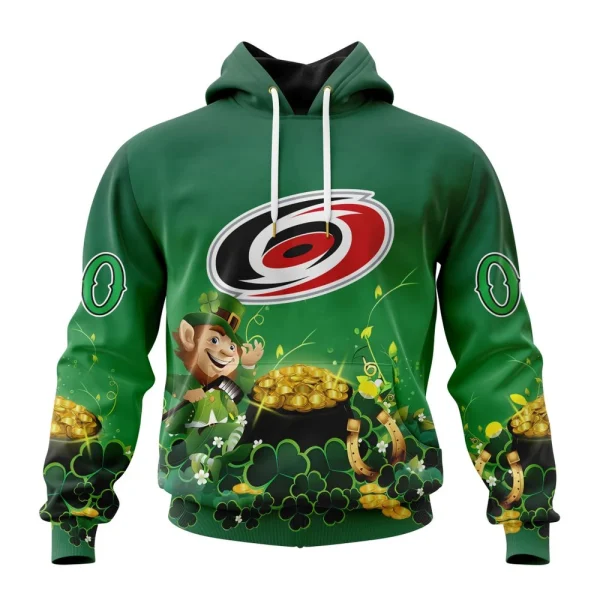 Hoodie NHL Carolina Hurricanes Special Design For St. Patrick's Day St2403