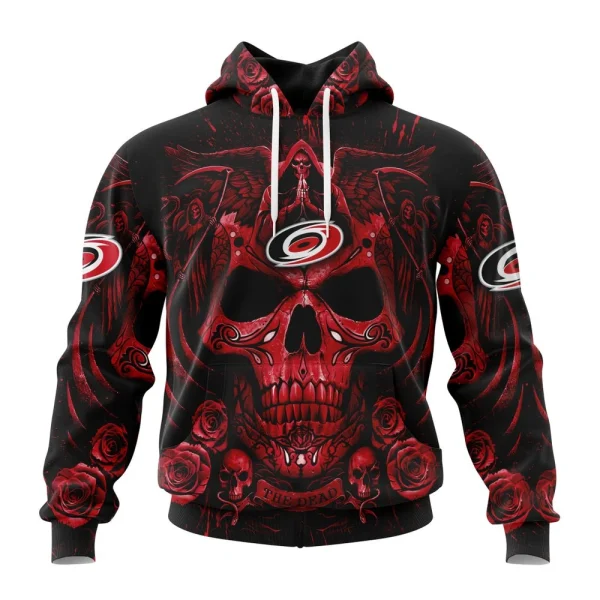 Hoodie NHL Carolina Hurricanes Special Design With Skull Art St2203