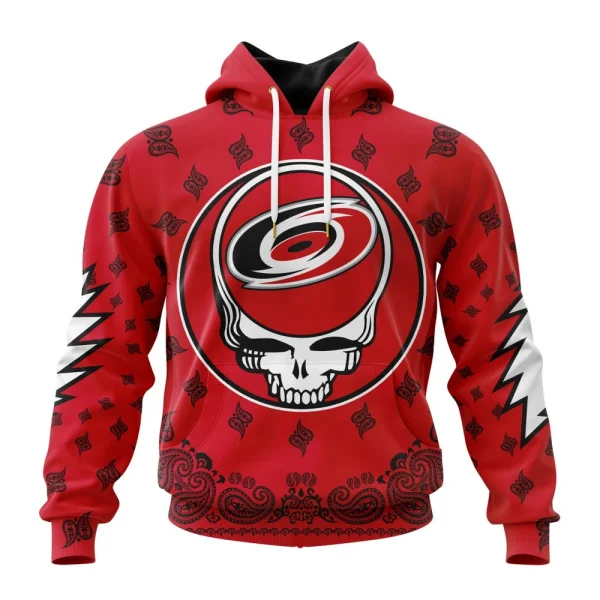 Hoodie NHL Carolina Hurricanes Special Grateful Dead Design St2303