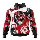 Hoodie NHL Carolina Hurricanes Special Grateful Dead Design St2305