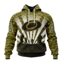 Hoodie NHL Carolina Hurricanes Special Military Camo Kits For Veterans Day And Rememberance Day St2201
