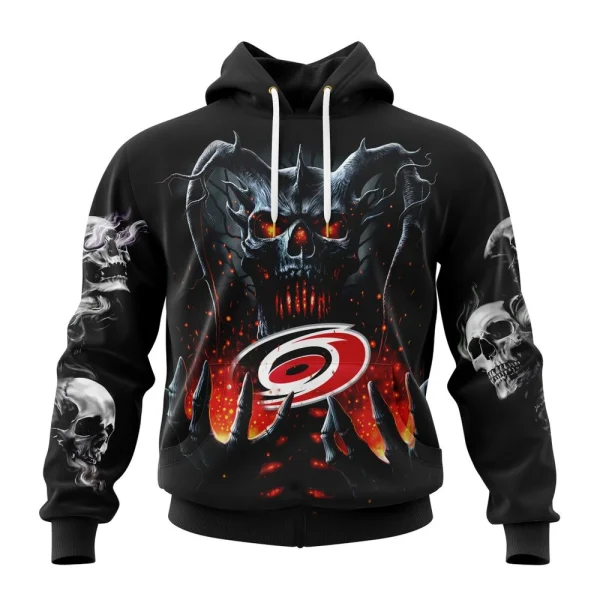 Hoodie NHL Carolina Hurricanes Special Skull Art Design St2301