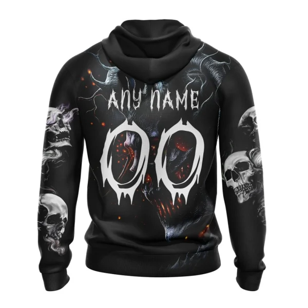 Hoodie NHL Carolina Hurricanes Special Skull Art Design St2301 - Image 2