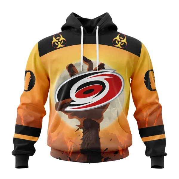 Hoodie NHL Carolina Hurricanes Special Zombie Design For Halloween St2305