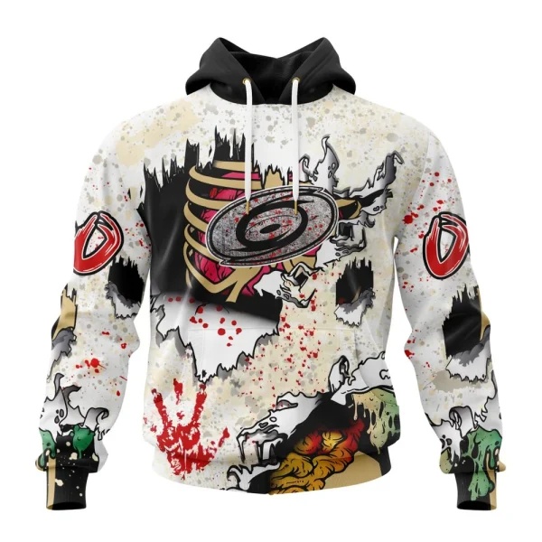 Hoodie NHL Carolina Hurricanes Special Zombie Style For Halloween St2304