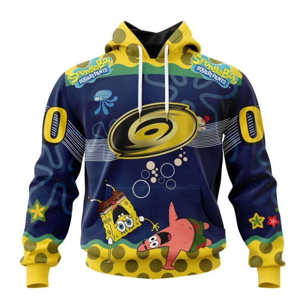 Hoodie NHL Carolina Hurricanes, Specialized Jersey With Spongebob
