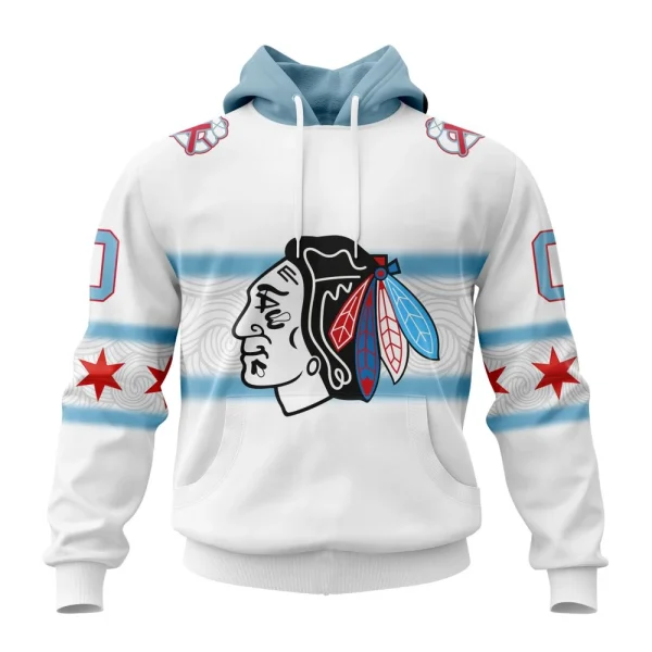 Hoodie NHL Chicago Blackhawks Personalize Gradient Series Concept St2301