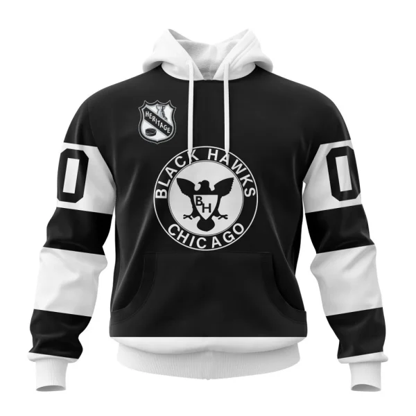 Hoodie NHL Chicago Blackhawks Personalized Heritage Design St2401