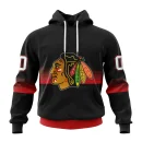Hoodie NHL Chicago Blackhawks Special Black And Gradient Design St2301