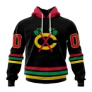 Hoodie NHL Chicago Blackhawks Special Blackout Design St2401