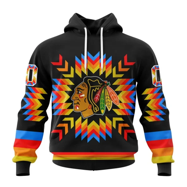 Hoodie NHL Chicago Blackhawks Special Design With Native Pattern St2306