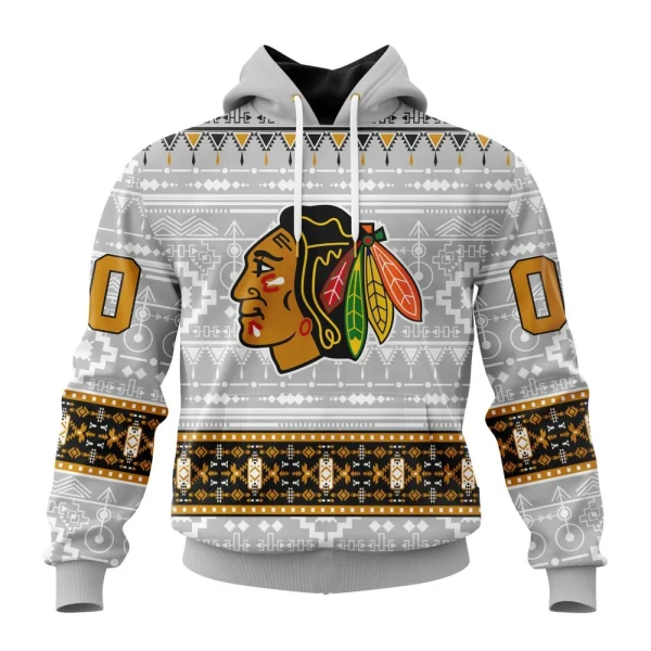 Hoodie NHL Chicago Blackhawks Special Native Design St2302