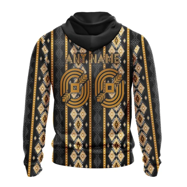 Hoodie NHL Chicago Blackhawks Special Skull Native Design St2301 - Image 2