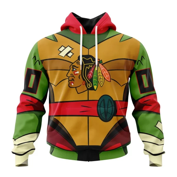 Hoodie NHL Chicago Blackhawks Special Teenage Mutant Ninja Turtles Design St2301