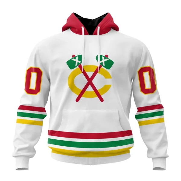 Hoodie NHL Chicago Blackhawks Special Whiteout Design St2401