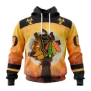 Hoodie NHL Chicago Blackhawks Special Zombie Design For Halloween St2305