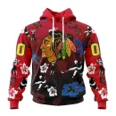Hoodie NHL Chicago Blackhawks X Hawaii Specialized Design For Hawaiia V0122