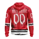 Hoodie NHL Chicago Blackhawks, Specialized Design Jersey With Your Ribs For Halloween