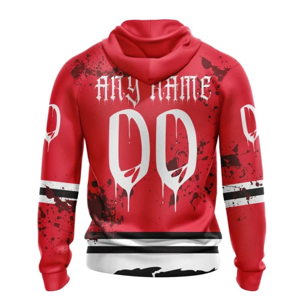 Hoodie NHL Chicago Blackhawks, Specialized Design Jersey With Your Ribs For Halloween - Image 2