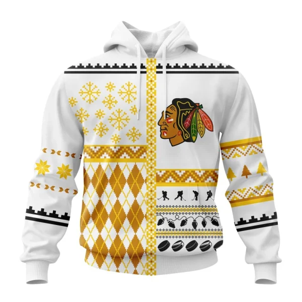 Hoodie NHL Chicago Blackhawks, Specialized Unisex Christmas Is Coming V01