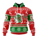 Hoodie NHL Chicago Blackhawks, Specialized Unisex Christmas Is Coming V02