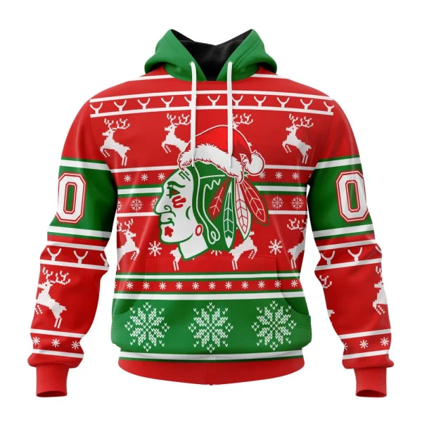 Hoodie NHL Chicago Blackhawks, Specialized Unisex Christmas Is Coming V02