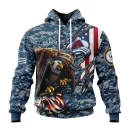 Hoodie NHL Colorado Avalanche Honor Us Navy Veterans St2202