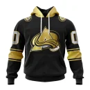 Hoodie NHL Colorado Avalanche Special Black And Gold Design St2401